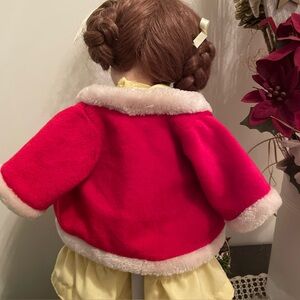 BEAR Santa Jacket Red Plush Velour and White Fur Trim BAB or Pooh top clothes